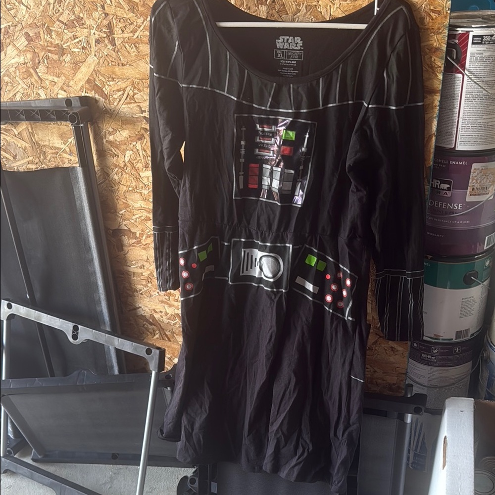 Star Wars Black and Gray Graphic Dress